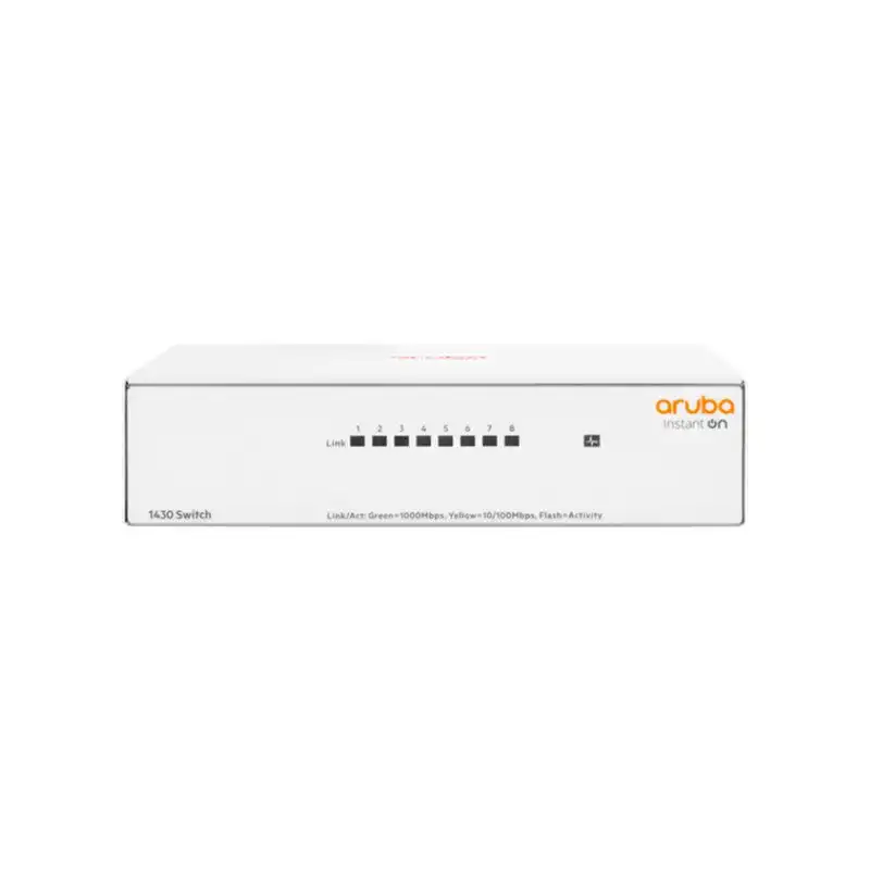 HPE Aruba Instant On 1430 8G Switch - Commutateur - non géré - 8 x 10 - 100 - 1000 - de bureau, fixation ... (R8R45AABB)_1